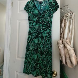 Green and black dress